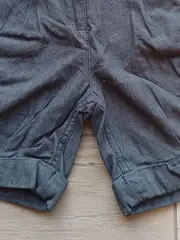 Vorschaubild 4 von Mädchen Stoffhose Shorts Grau Gr. 128 Fischgrät Baumwolle