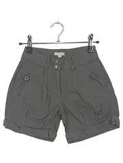 Vorschaubild 1 von Mädchen Stoffhose Shorts Grau Gr. 128 Fischgrät Baumwolle