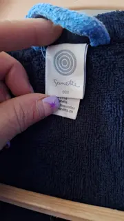 Vorschaubild 2 von Kinder Bademantel Gr. 98 Blau Frottee Kapuze Delfin