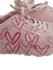 Vorschaubild 3 von Mädchen Sneaker Low Herz-Print Rosa Gr. 36 Memory Foam