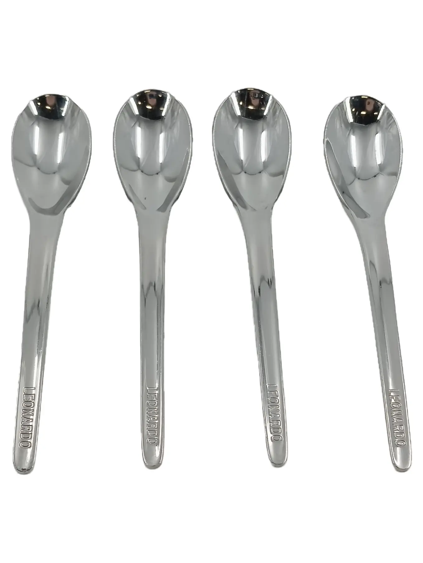 LEONARDO Teelöffel Set 4 Stück Silber Modern Besteck Löffel