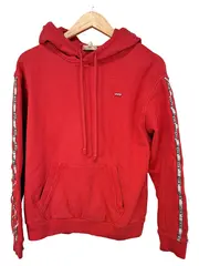 Vorschaubild 1 von Kapuzenpullover Herren XXS Rot Logo-Tape Hoodie Streetwear