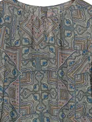 Vorschaubild 2 von Damen Bluse 42 XL Mehrfarbig Paisley Print Casual Langarm