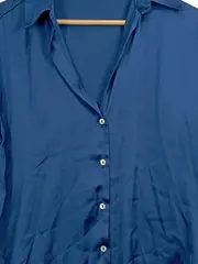 Vorschaubild 4 von Hemdbluse Damen Blau Langarm Elegant Business Gr. 36 S