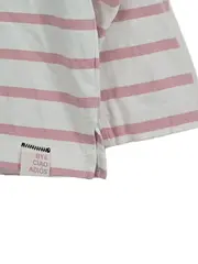 Vorschaubild 2 von Langarmshirt Mädchen Gr. 120/122 Rosa Weiß Gestreift Maritim
