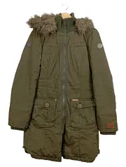 Vorschaubild 1 von Damen Parka Winterjacke mit Kapuze Gr. 38 M Oliv Casual