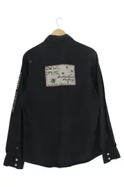 Vorschaubild 2 von Herren Freizeithemd Langarm Blau Gr. 50/L Casual Baumwolle