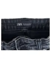Vorschaubild 2 von Skinny Jeans Damen Gr. 34 Grau Destroyed Röhrenjeans High Waist