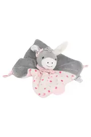 Vorschaubild 1 von Schmusetuch Esel Emmy Baby Kuscheltuch Grau Rosa Kinder