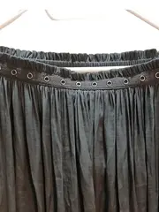 Vorschaubild 2 von Faltenrock Damen Midirock Gr. 40/L Grau Casual Uni Polyester