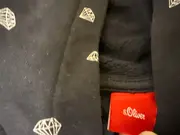 Vorschaubild 2 von Hoodie Mädchen Gr. 140 Dunkelgrau Diamant-Print Pailletten