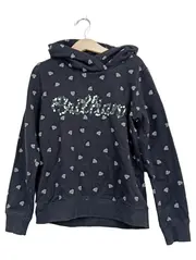 Vorschaubild 1 von Hoodie Mädchen Gr. 140 Dunkelgrau Diamant-Print Pailletten