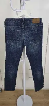 Vorschaubild 2 von Herren Jeans Straight Leg Baumwolle Blau W30 L32 Knopfverschluss