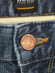 Vorschaubild 5 von Herren Jeans Straight Leg Baumwolle Blau W30 L32 Knopfverschluss