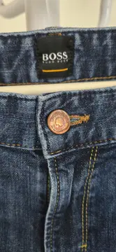 Vorschaubild 3 von Herren Jeans Straight Leg Baumwolle Blau W30 L32 Knopfverschluss