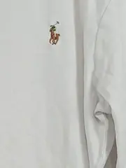 Vorschaubild 2 von Herren Poloshirt Langarm Weiß Gr. M Baumwolle