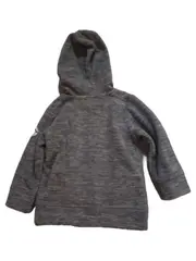 Vorschaubild 3 von Kinder Kapuzenjacke Strickjacke Gr. 92/98 Grau Meliert Baumwolle
