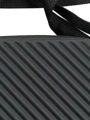 Vorschaubild 5 von Gürteltasche Schwarz Herren Rillenmuster Bauchtasche Crossbody Bag