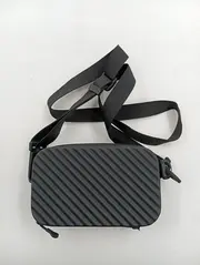 Vorschaubild 2 von Gürteltasche Schwarz Herren Rillenmuster Bauchtasche Crossbody Bag