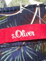 Vorschaubild 4 von Damen Jogginghose Gr. 44 Blau Viskose Tropisches Muster Casual