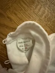 Vorschaubild 2 von Langarmshirt Weiß Gr. 80 Basic Mädchen Baby Shirt mit Kragen