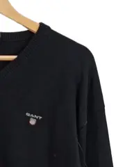 Vorschaubild 2 von Pullover Herren XL Schwarz Klassisch Baumwolle V-Ausschnitt Alltag