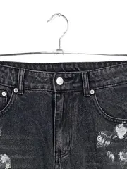 Vorschaubild 2 von Herren Destroyed Jeans Grau Gr. M W32 L31 Streetwear Denim Hose