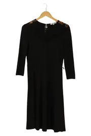 Vorschaubild 1 von Damen festliches Kleid Gr. 36/S Schwarz Elegant Spitze Midikleid