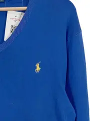 Vorschaubild 2 von V-Ausschnitt Pullover Herren Blau Gr. XL Baumwolle