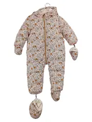 Vorschaubild 1 von Baby Schneeanzug Mädchen Gr. 81/80 Blumenmuster Rosa