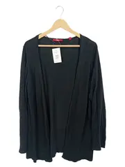 Vorschaubild 1 von Damen Strickjacke Cardigan Schwarz Gr. 46 Langarm Viskose