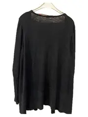 Vorschaubild 2 von Damen Strickjacke Cardigan Schwarz Gr. 46 Langarm Viskose