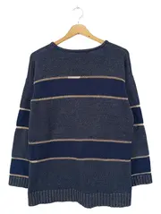 Vorschaubild 2 von Damen Pullover Gr. 36/S Blau Gestreift Klassisch Casual Strick