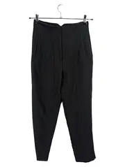 Vorschaubild 1 von Damen Anzughose Schwarz High Waist Bundfalten Gr. S 36