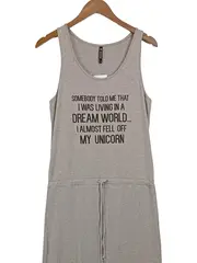 Vorschaubild 3 von Damen Maxikleid Dream World Unicorn Beige Gr. 40;L Casual