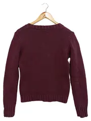 Vorschaubild 2 von Damen Pullover Rot Gr. 36/S V-Ausschnitt Strick Casual Elegant