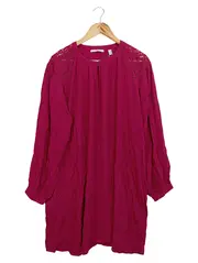 Vorschaubild 1 von Damen Freizeitkleid Rot Gr. 44/XXL Bohemian Viskose Spitze