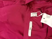 Vorschaubild 3 von Damen Freizeitkleid Rot Gr. 44/XXL Bohemian Viskose Spitze