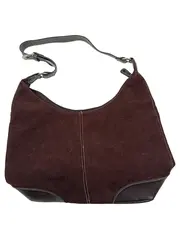 Vorschaubild 1 von TCM Damen Umhängetasche Schultertasche Wildleder Optik Braun Hobo Bag