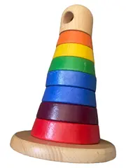 Vorschaubild 1 von Holz Motorikschleife Baby Kleinkind Spielzeug Mehrfarbig 21cm