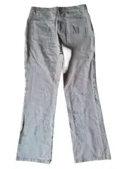 Vorschaubild 3 von Damen Stoffhose Beige Gr. 44 Bootcut Baumwolle Stretch