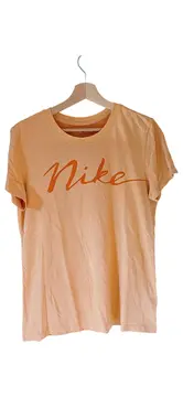Vorschaubild 1 von Damen Sport T-Shirt Orange Logo-Print Gr. 40/L Baumwolle/Polyester