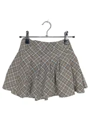 Vorschaubild 1 von Mädchen Faltenrock kariert Gr. 152 Preppy Herbst beige braun