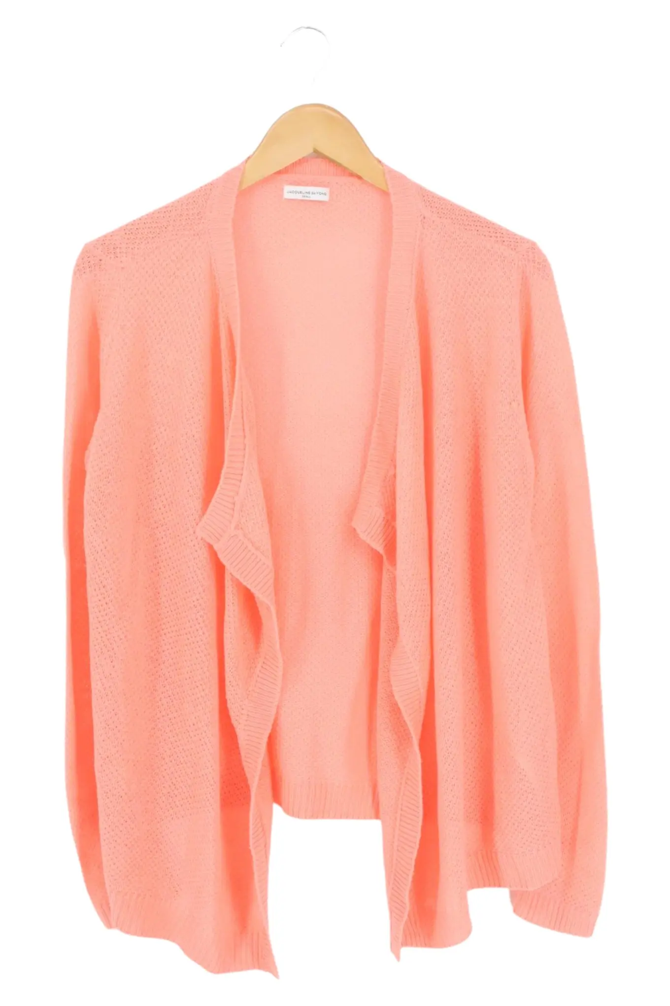 Damen Strickjacke Orange Gr. 36/S Casual Preppy Acryl Cardigan Langarm