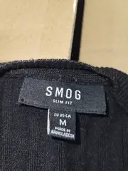 Vorschaubild 2 von Slim Fit Strickpullover Damen Gr. M Schwarz V-Ausschnitt Rippstrick