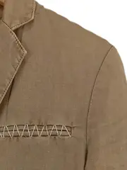 Vorschaubild 2 von Damen Blazer Leinen Gr. 40 Beige Casual Jacke