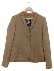 Vorschaubild 1 von Damen Blazer Leinen Gr. 40 Beige Casual Jacke