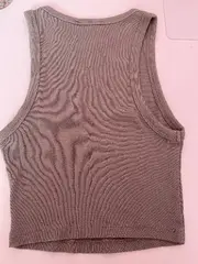 Vorschaubild 4 von Damen Top Tanktop Rippstrick Beige Gr. S 36 Basic Crop