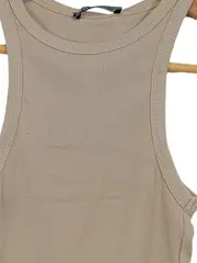 Vorschaubild 2 von Damen Top Tanktop Rippstrick Beige Gr. S 36 Basic Crop