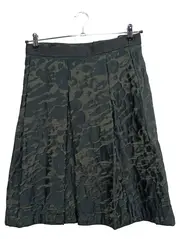 Vorschaubild 1 von Damen Faltenrock Gr. 38;M Oliv Strukturmuster Midirock